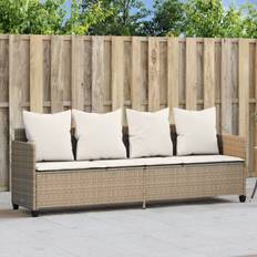 VidaXL Solsenge vidaXL Loungesofa Med Hynder Polyrattan Beige