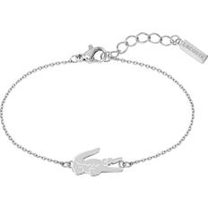 Lacoste Silver Bracelets Lacoste Stainless Steel Crocodile Bracelet Silver