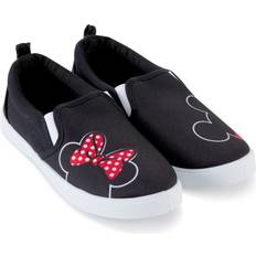 Shoes Disney Ladies and Minnie Shoes Ladies Classic and Minnie Mouse Slip On Sneakers and Minnie Mouse Canvas Slip On Sneakers Black, 10