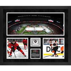 NHL Sports Fan Products Fanatics Authentic Philadelphia Flyers vs. New Jersey Devils Framed 20'' x 24'' 2024 NHL Stadium Series 3-Photograph Collage with Game-Used Ice Limited Edition of 500