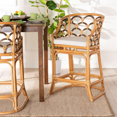 Rattan Stools Wholesale Interiors Bali & Pari Veneto Modern Bohemian Light Honey Seating Stool