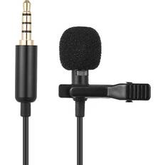 Andoer ey -510a mini bærbar klips på revers lavalier kondensator mikrofon kablet mikrofon til iphone android smarttelefon dslr kamera