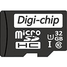 Digi-Chip 32 GB Micro SD-minneskort för Kodak Printomatic, Kodak Step Touch, Kodak Smile kameror klass 10 UHS-1