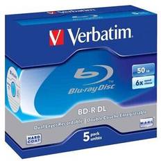 Verbatim Bluray rohlinge 50gb bd-r 6x dlp/dl jc 5er 50 GB