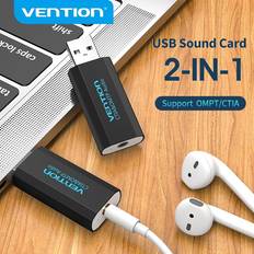 Sound Cards Vention USB 5.1 External Sound Card USB To 3.5mm Earphone Adapter