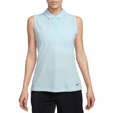 Polo Shirts Nike Women's Dri-Fit Victory Sleeveless Golf Polo, Medium, Glacier Blue