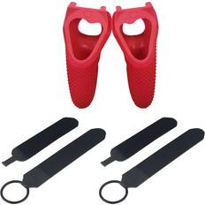 Oculus rift s controller Arvin 3 in1 Touch Controller Grip Skin &amp Protective Cages for Oculus Quest/ Oculus Rift S VR Silicone Protection Accessries 2 in1 - Red