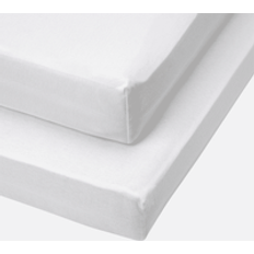 Tutti Bambini Bambini Cot Bed Fitted Sheets 2pk Essentials White