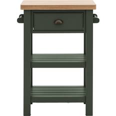 Wood Small Tables Dunelm Elda Butchers Moss Green Small Table 50x60cm