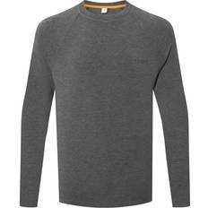 Clothing Tog24 Clamber Mens Long Sleeve Tech Top Dark Grey Marl