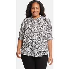 Gray - Women Blouses NYDJ Print Peasant Top