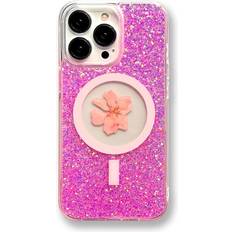 Boom of Sweden BOOM iPhone 13 Pro Mobilskal Magsafe Drop-Proof Rosa Flower TheMobileStore MagSafe-Tillbehör