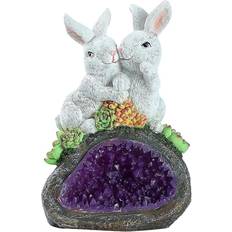 HKHBJS Solar Garden Statue Rabbit Outdoor Rabbit Garden Statues