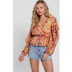 Guess Vrouw Blouses Guess All Over Print Blouse Multi-Color