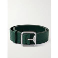 Burberry Green Belts Burberry 3.5cm Full-Grain Leather Belt Men Green