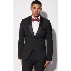 Mies - Musta Puvut boohooMAN Skinny Tuxedo Single Breasted Suit Jacket - Black