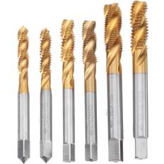 Power Tool Accessories Greenzech 3/8-16 HSS Spiral Flute Hand Tap Imperial Titanium Coated Machine Screw Plug Tap Drill