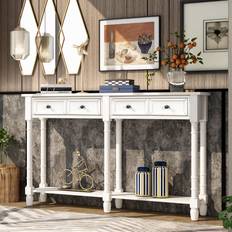 Merax Ivory Classic Entryway Console Table