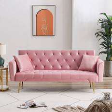 Anwick Modern Velvet Bed Futon Sofa