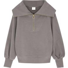 Varley Vine Ribbed Half-zip Sweatshirt Charcoal