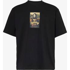 Bape Tops Bape Bathing Ape Mens Black Mona Lisa Branded-print Cotton-jersey T-shirt