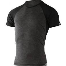 Lasting Oto Merino Wool Short Sleeve T-Shirt: Grey/Black: XL