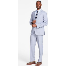 Men Suits Nautica Men's Modern-Fit Seasonal Cotton Stretch Suit Light Blue