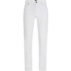 Jeans HUGO BOSS Slim-fit jeans in white cashmere-touch denim- White Men's Jeans