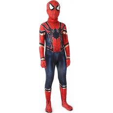 MDSRJONE 11, 110cm New Miles Morales Far From Home Cosplay Costume Zentai Spiderman Costume Superhero Bodysuit Spandex Suit for Kids Custom Made Not Specified