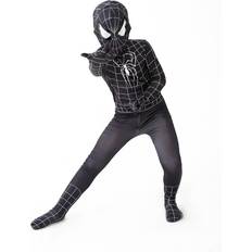 MDSRJONE 7, 150cm New Miles Morales Far From Home Cosplay Costume Zentai Spiderman Costume Superhero Bodysuit Spandex Suit for Kids Custom Made Not Specified