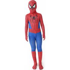 MDSRJONE 12, 150cm New Miles Morales Far From Home Cosplay Costume Zentai Spiderman Costume Superhero Bodysuit Spandex Suit for Kids Custom Made Not Specified