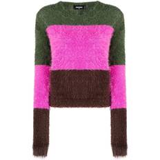 DSquared2 Women Jumpers DSquared2 striped brushed-effect jumper women Polyamide Green