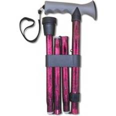 Pink Trekking Poles Gel Handle Folding Walking Stick