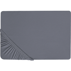 Beliani Classic Fitted Edging Janbu Bed Sheet Grey (200x200cm)