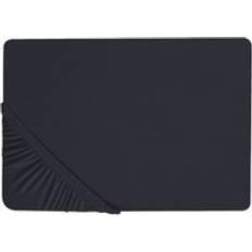 Cotone Biancheria da Letto Beliani Con Angoli Cotone 90 x 200 cm - Nero Lenzuolo Nero