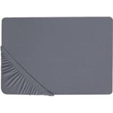 Beliani Classic Fitted Edging Janbu Bed Sheet Grey (200x140cm)