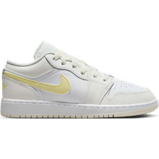 Chaussures Enfant Nike Air Jordan 1 Low GS - Sail/White/Laser Fuchsia/Light Laser Orange