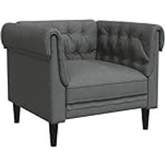 Chesterfield lænestole vidaXL Chesterfield Sofastol Stof Mørkegrå Lænestol
