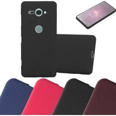 Cadorabo Case for Sony Xperia XZ2 COMPACT Cover Matt Protection TPU Silicone Gel Back Case Black