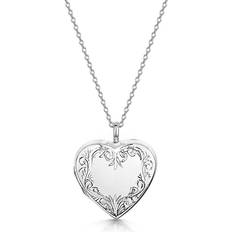 LOVELOX Scroll Heart Silver Locket