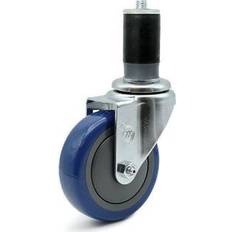 DIY Accessories Service Caster 4 Inch Blue Polyurethane Wheel Swivel 1-5/8 Inch Expanding SCC