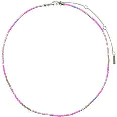 Pilgrim Alison Necklace Purple, Silverplated Dam Pärlhalsband one