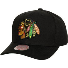 NHL Caps Mitchell & Ness Men's Black Chicago Blackhawks Team Ground Pro Adjustable Hat