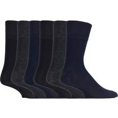 Gentle Grip Gentle Grip Sock Shop Pairs Mens Non Elastic Bamboo Socks SOMRM02 Black Nylon 6-11
