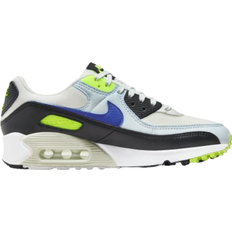 44 ½ - Nike Air Max 90 Skor Nike Air Max 90 W - Summit White/Volt/Blue Tint/Racer Blue