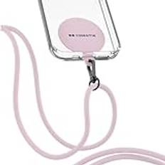 case&me Mobile Phone Lanyard, Mobile Phone Strap, Shoulder Strap, Adjustable Strap, Free Plaque, Pink