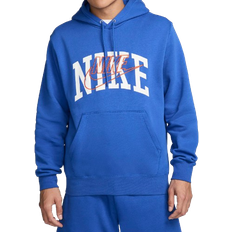 Nike Club Fleece Pullover Hoodie Men's - Game Royal/Safety Orange