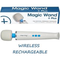 Dechoicelife a-Wireless use US Plug Authentic Magic Wand Massager plus Vibrator Variable-Speed with Flexible Neck Soft Silicone Head Muscle Relaxing Vibration