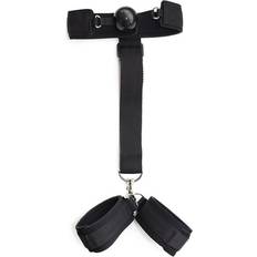 House Of Glass Black Ball Gag and Wrist Cuff Restraint System