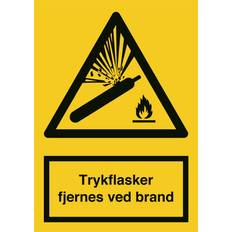 Informasjonsskilt Ox-On Pressurized Bottles Warning Sign